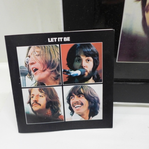 683 - A Beatles Let It Be plaque album cover, by Coalport Characters