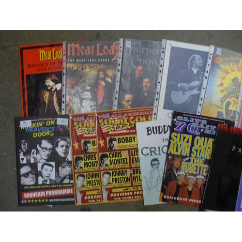 685 - A collection of rock 'n' roll programmes, some signed