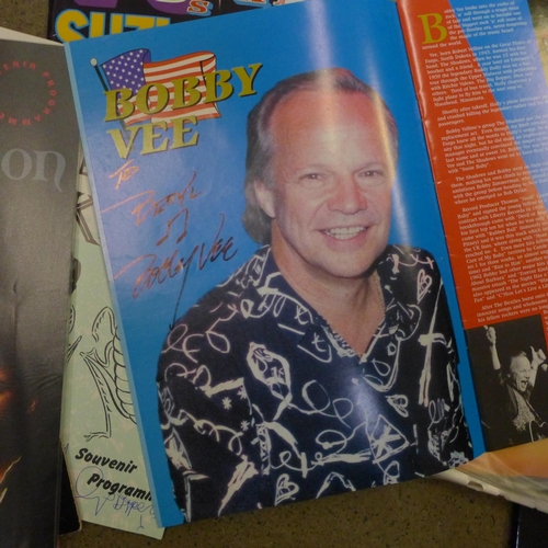 685 - A collection of rock 'n' roll programmes, some signed