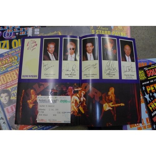 685 - A collection of rock 'n' roll programmes, some signed