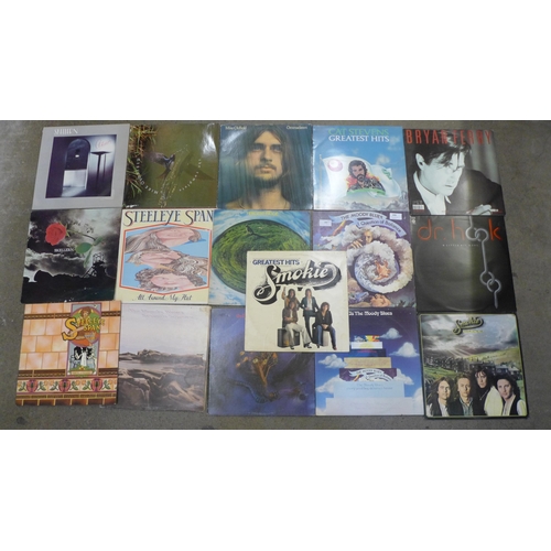 690 - Prog. rock LP records, sixteen in total, Moody Blues, Mike Oldfield, etc.