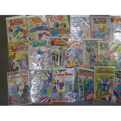 697 - Twenty-five 1960's DC comics, including Superman's Pal Jimmy Olsen and Action Comics