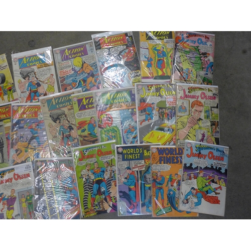 697 - Twenty-five 1960's DC comics, including Superman's Pal Jimmy Olsen and Action Comics