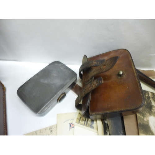 700 - A collection of ephemera and items relating to A.H. Holmes, Lieut. R.A.M.C. including a leather case... 