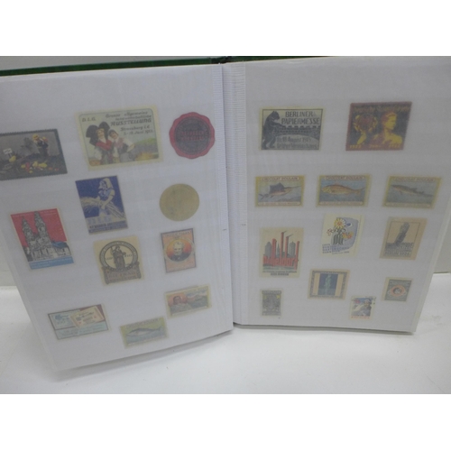 701 - Poster Stamps; stock book of poster stamps mainly from the period 1900 to 1940 together with later p... 