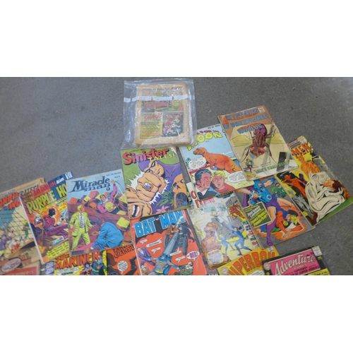 702 - Approximately forty-two 1960's and 1970's comics, mainly Marvel and DC