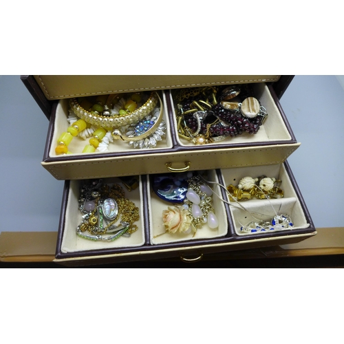 709 - Two boxes of costume jewellery