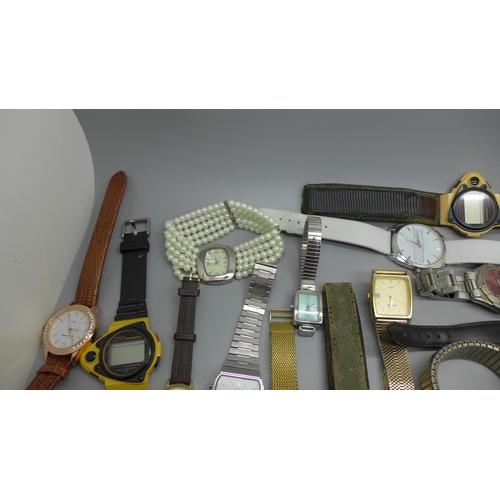 740 - A collection of mostly quartz wristwatches