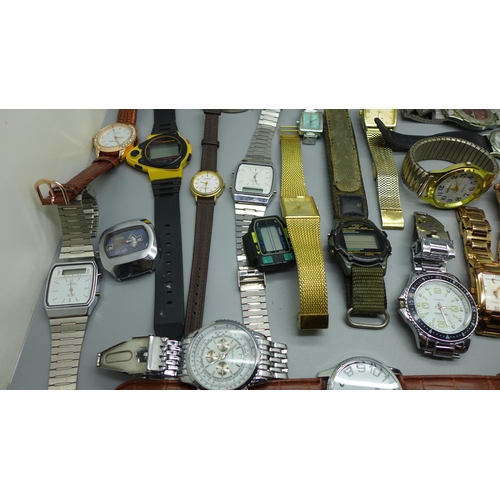 740 - A collection of mostly quartz wristwatches