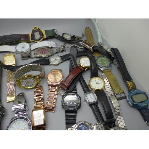 740 - A collection of mostly quartz wristwatches