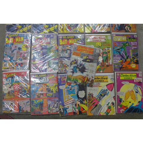 750 - Twenty-one 1960's Batman comics, Giant and Detective