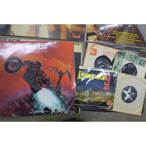 755 - A collection of rock LPs including Pink Floyd, John Lennon, Meat Loaf, Wings, etc.