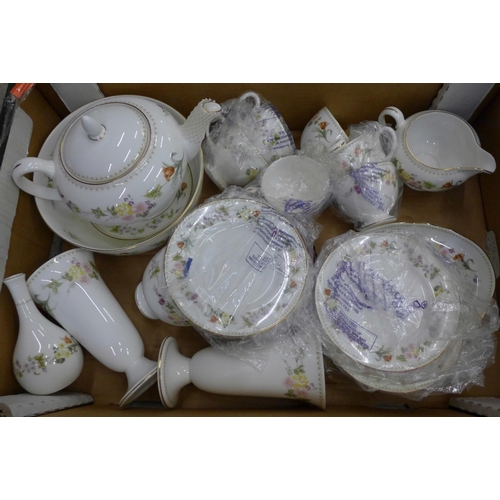 759 - A Wedgwood Mirabelle tea set and vases, bowl, etc.