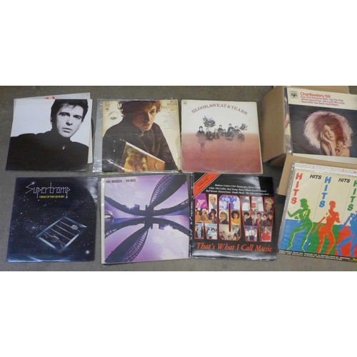 760 - A collection of LP records, 46 in total, Dylan, Steely Dan, Japan, Silver Convention, etc.