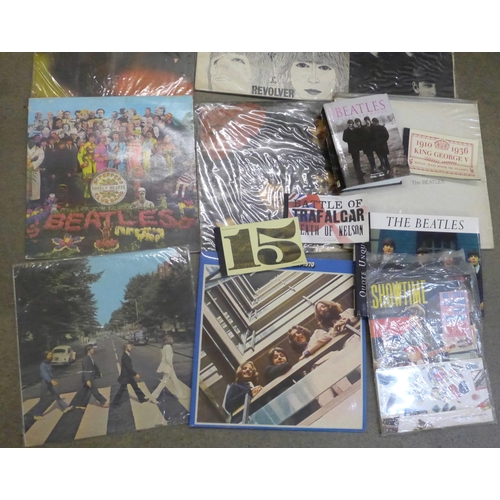 770 - A collection of Beatles records and books