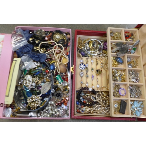 771 - Two boxes of costume jewellery