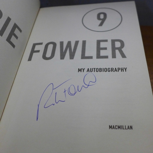 780 - Autographed books; Rod Stewart, Robbie Fowler and Kenny Dalglish