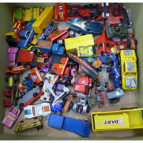 811 - A box of die-cast vehicles, playworn