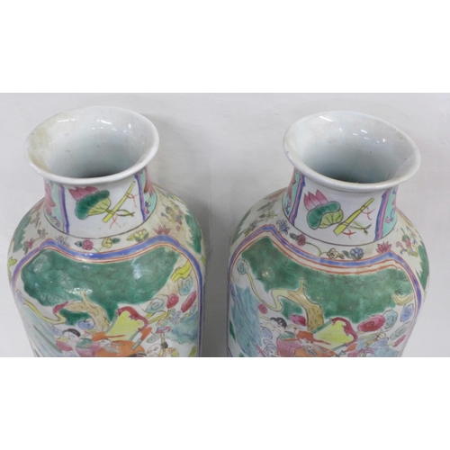 840 - A pair of Chinese vases, 37cm