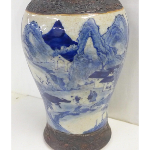 841 - A 19th Century Chinese vase, 40cm