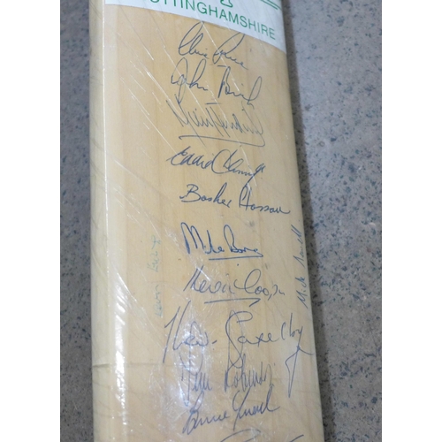 843 - A Gunn & Moore cricket bat, Trent Bridge 1984, signed