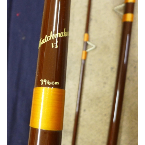 847 - A Hardy Matchmaker 13ft fibreglass fishing rod, unused