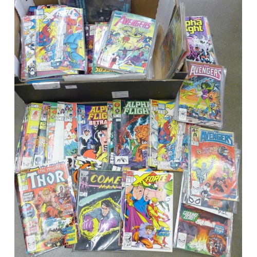 848 - A collection of approximately 225 1980's comics mainly Marvel and DC