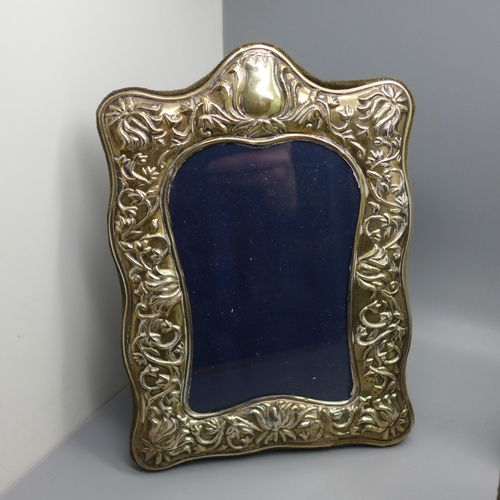 859 - Four hallmarked silver photograph frames, tallest 20cm