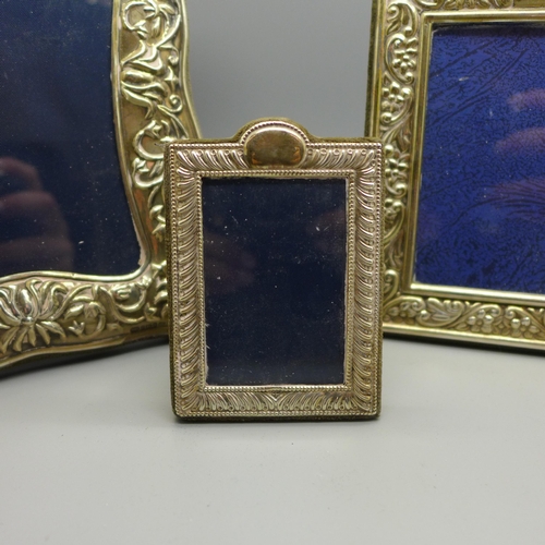 859 - Four hallmarked silver photograph frames, tallest 20cm