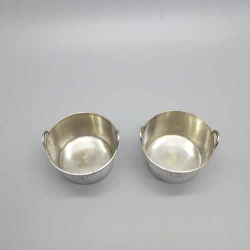 875 - A pair of Victorian silver salts, London 1867, 50g