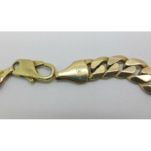 987 - A 9ct yellow gold bracelet, 18.6g