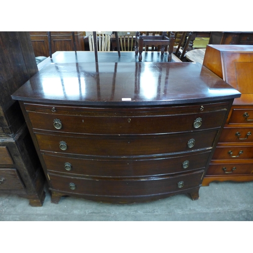 164 - An Edward VII mahogany bow front chest of drawers