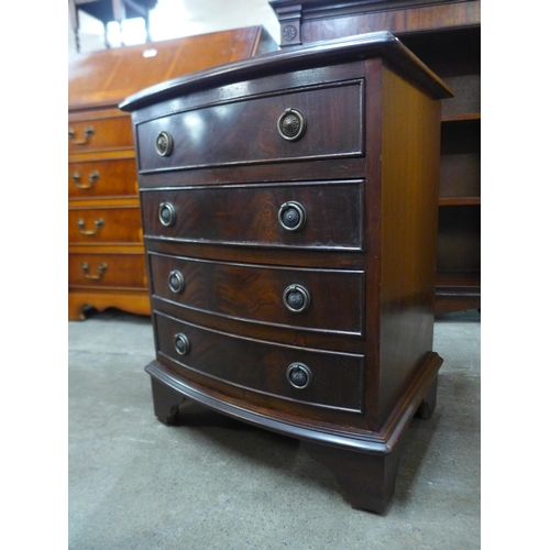 167 - A small mahogany bow front chest of drawers