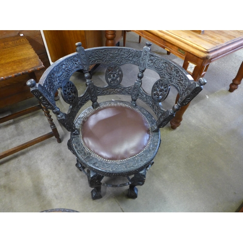 196 - A Burgermeister carved hardwood chair