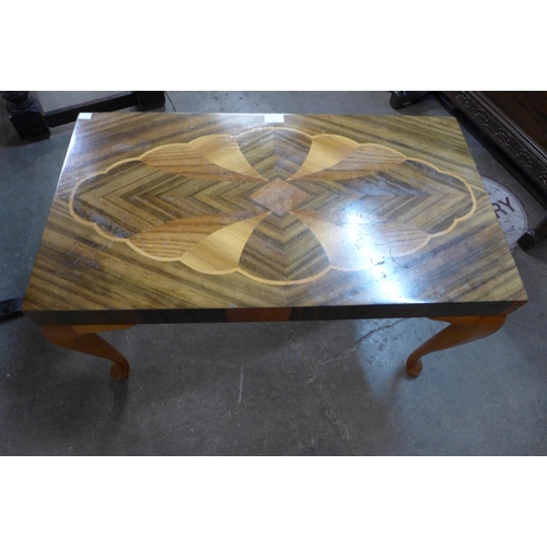 228 - An Art Deco marquetry inlaid coffee table