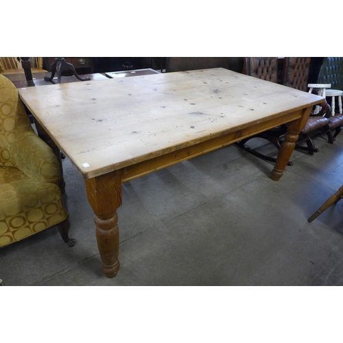 248 - A pine farmhouse kitchen table