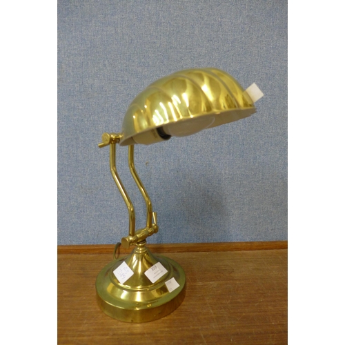 359 - A brass desk lamp