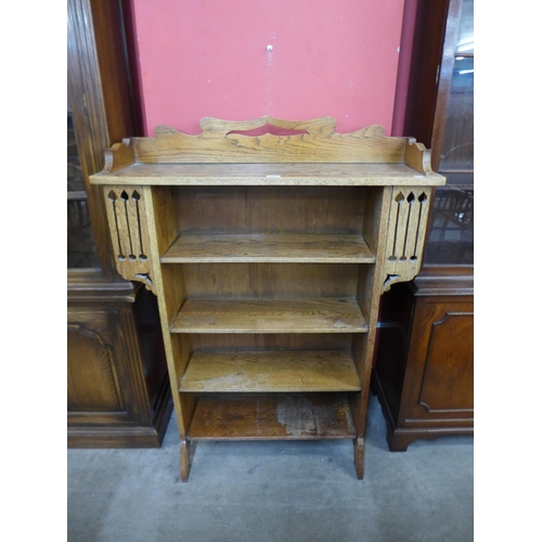 43 - An Arts and Crafts oak open bookcase