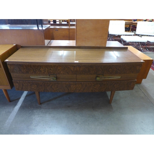 74 - A simulated walnut sideboard