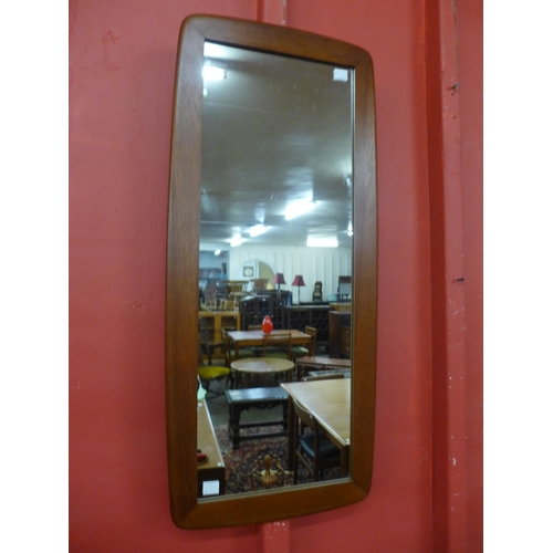 96a - A teak framed mirror