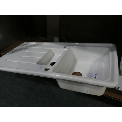 3087 - Blanco ceramic 1.5 Belfast style sink to drawer *This lot is subject to vat