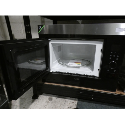 3104 - AEG Side Opening Microwave (H459xW596xD404) (model:- MBE2658S-M), RRP £407.50 inc. VAT  *This lot is... 