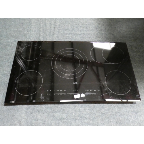 3106 - AEG Ceramic 5 Zone Hob (H50xW910xD520) (model:- HK955070FB), RRP £415.83 inc. VAT   *This lot is sub... 