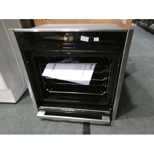 3127 - Neff N70 Single Multifunction Pyrolytic Slide & Hide Stainless Steel Oven (H595xW596xD548) (model:- ... 