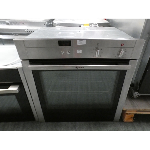 3149 - Neff Single CircoTherm Stainless Steel Oven (H595xW595xD550) (model:- B44S42N3GB), RRP £490 inc. VAT... 