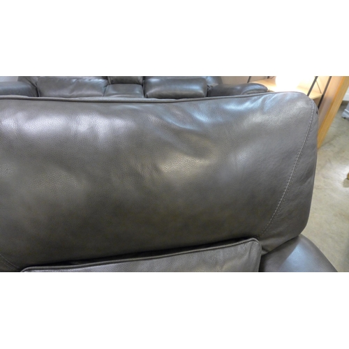 1303 - A Maxwell Grey Leather Recliner, RRP £666.66 + VAT (4070-13) * This lot is subject to VAT