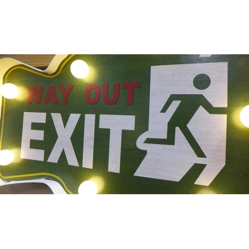 1315 - A 'Way Out' Exit illuminated sign (756912)   #