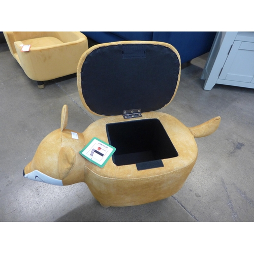 1331 - A gold fox footstool with storage