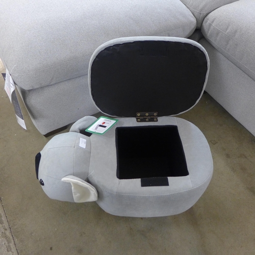 1360 - A grey Koala footstool with storage