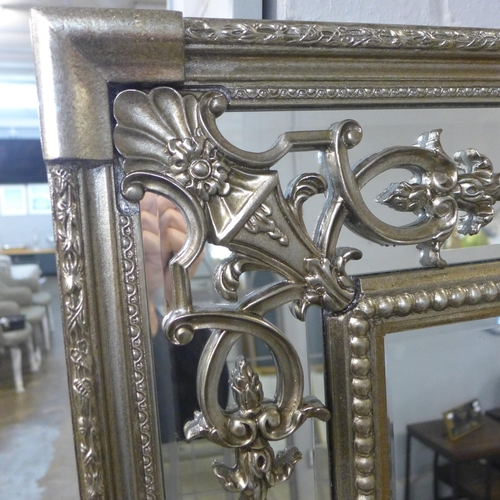 1432 - A tall silver French style mirror H183cms ( M62158)       #